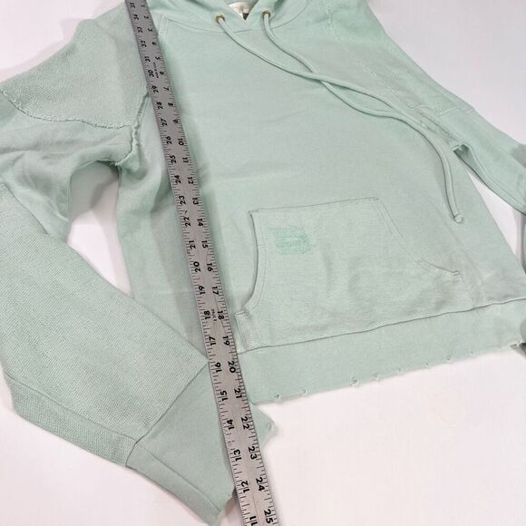 LoveShackFancy Sweatshirt Womens Small Light Green Long Sleeve Pullover Hooded - Picture 8 of 12